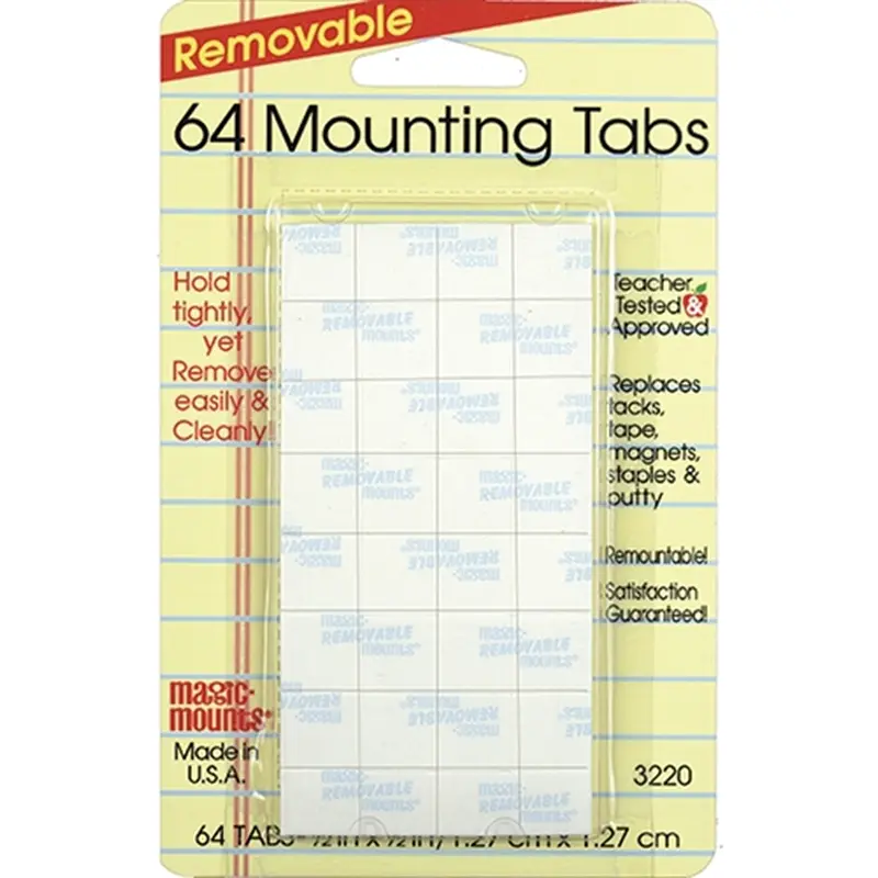 Magic Mounts Mounting Tabs, 1/2" x 1/2", 64 Tabs (3220)