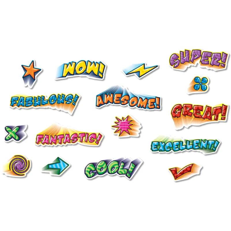 North Star Positive Power Bulletin Board Accents, Cut Outs, Pack of 64 (NS3204)