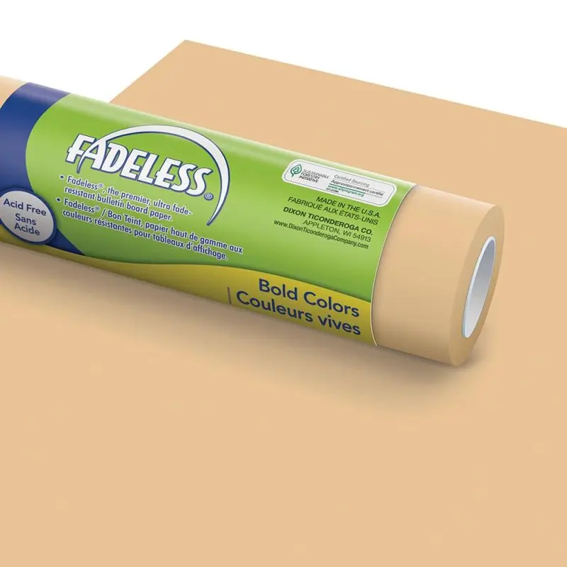 Pacon Fadeless Bulletin Board Paper, Tan, 48" x 50' (P 0057865)