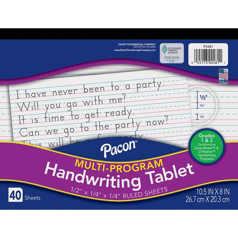 Pacon Multi-Program Handwriting Tablet, Landscape (PAC 2481)
