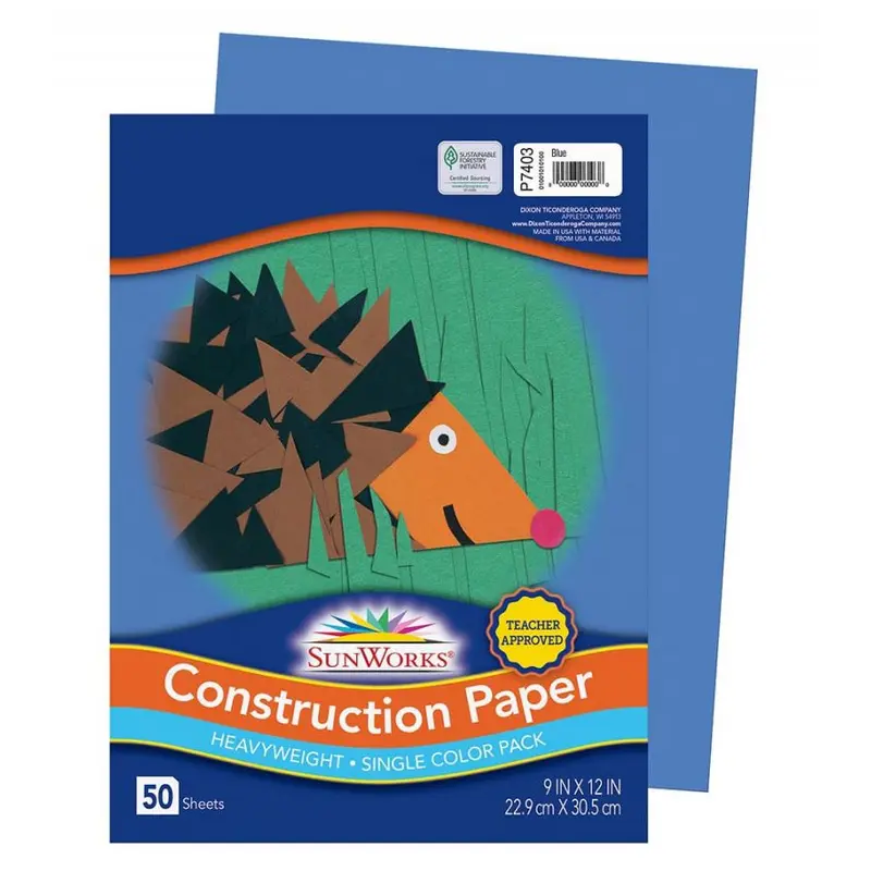 Prang Construction Paper, 9" X 12", 50 SheetsYellow (P8403)