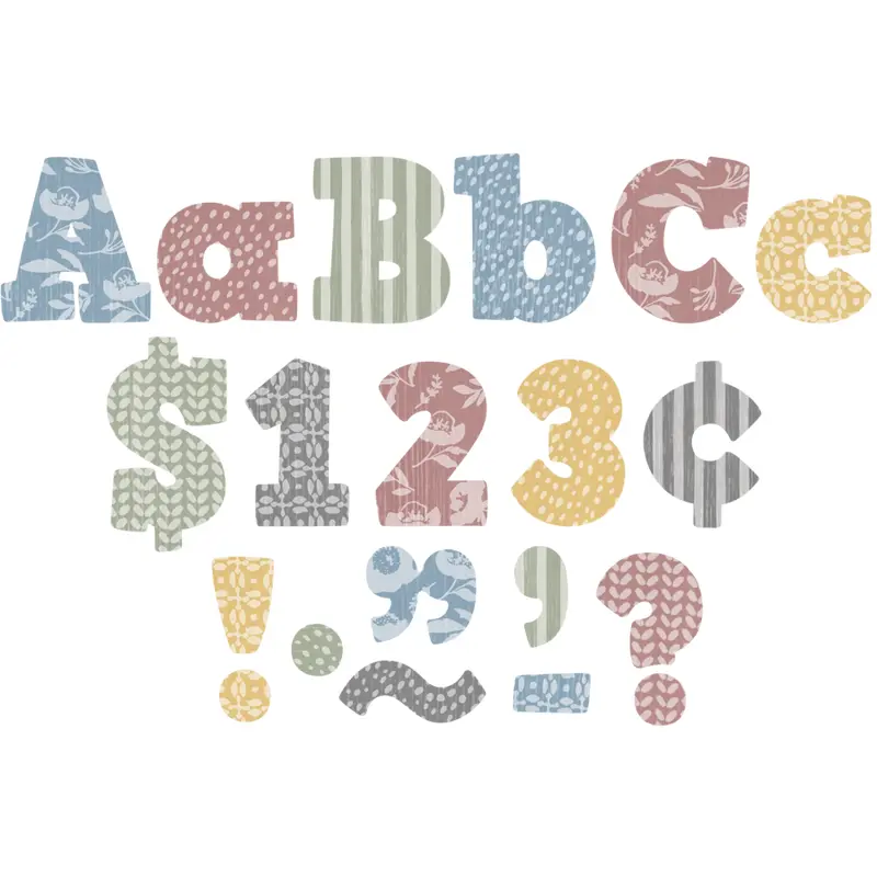 Teacher Created Classroom Cottage Bold Block 4" Letters Combo Pack (TCR 7194)