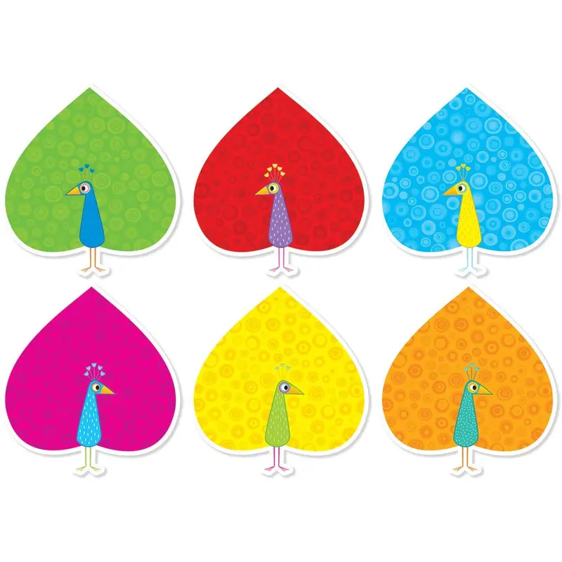 Scholastic Jingle Jungle Peacocks Accents, 36 Count (SC 553126)