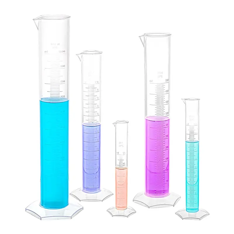 Supertek Scientific Measuring Cylinder Set, Hexagonal, Set of 5 (SKFCH10815-SET)