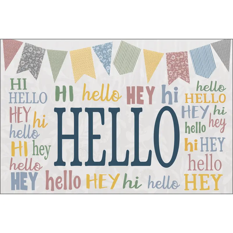Teacher Created Classroom Cottage Hello Postcards, 4'' x 6'', Pack of 30 (TCR 7190)