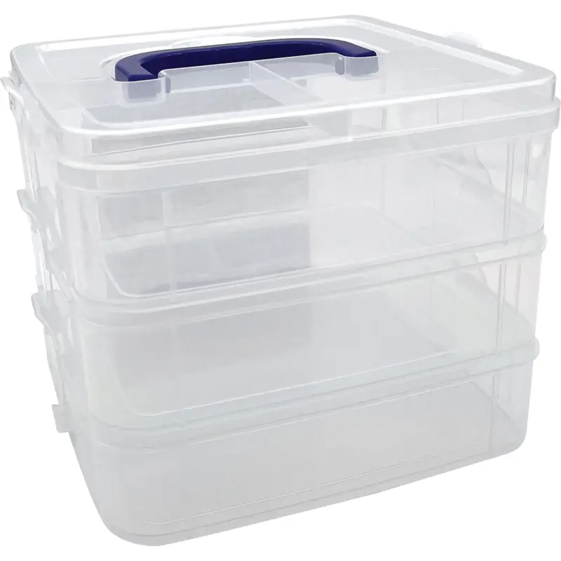 Teacher Created Clear Stackable Storage Containers, 3 Bases (TCR 20449)