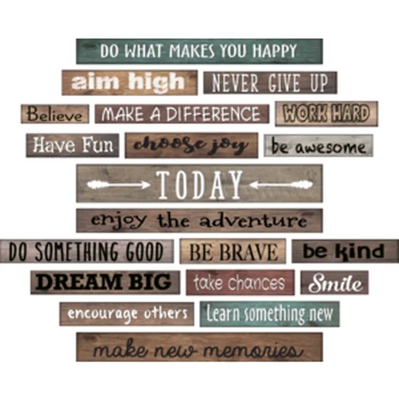 Teacher Created Clingy Thingies: Home Sweet Classroom Motivational Gallery Signs (TCR 77871)