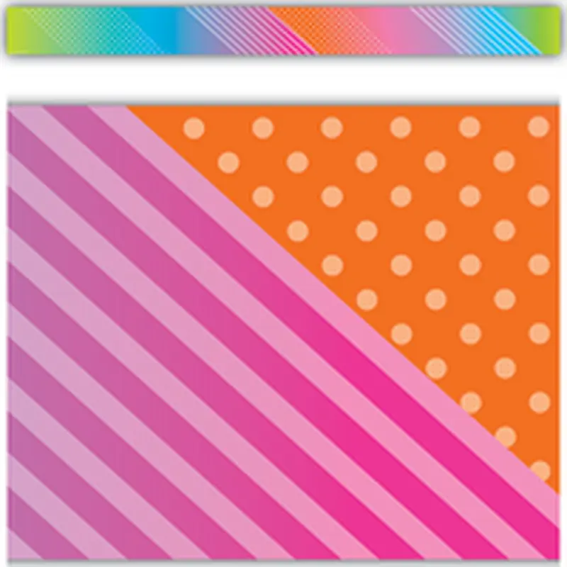 Teacher Created Colorful Vibes Straight Border Trim (TCR8778)