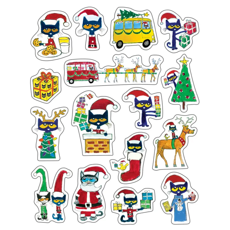 Teacher Created Edupress Pete the Cat Christmas Stickers (TCR 62023)