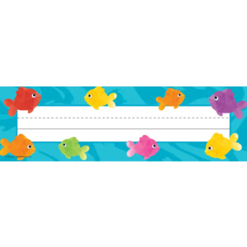 Teacher Created Colorful Fish Flat Name Plates (TCR 8559)