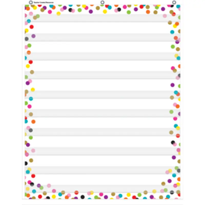 Teacher Created Confetti 10 Pocket Chart (TCR 20328)