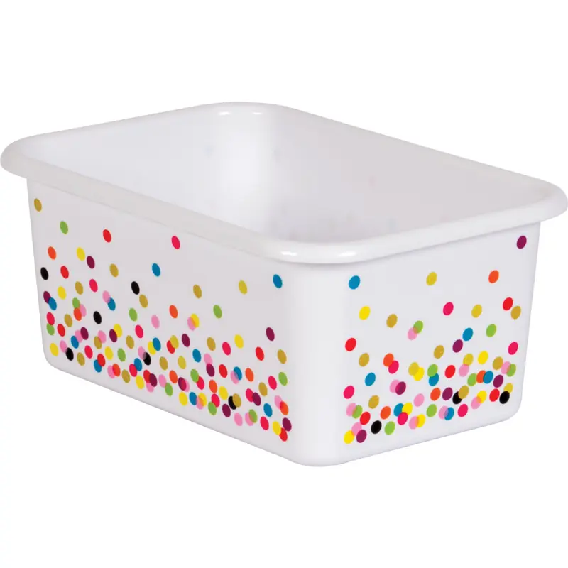 Teacher Created Confetti Small Plastic Storage Bin (TCR 20888)