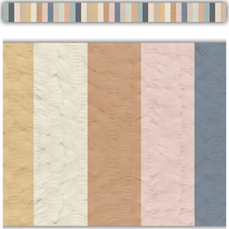 Teacher Created Everyone is Welcome Stripes Straight Border Trim (TCR 7126)
