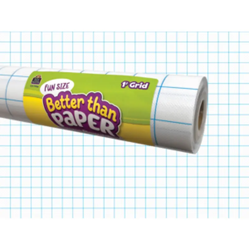 Teacher Created Fun Size 1" Grid Better Than Paper Bulletin Board Roll, 18" x 12' (TCR 77906)