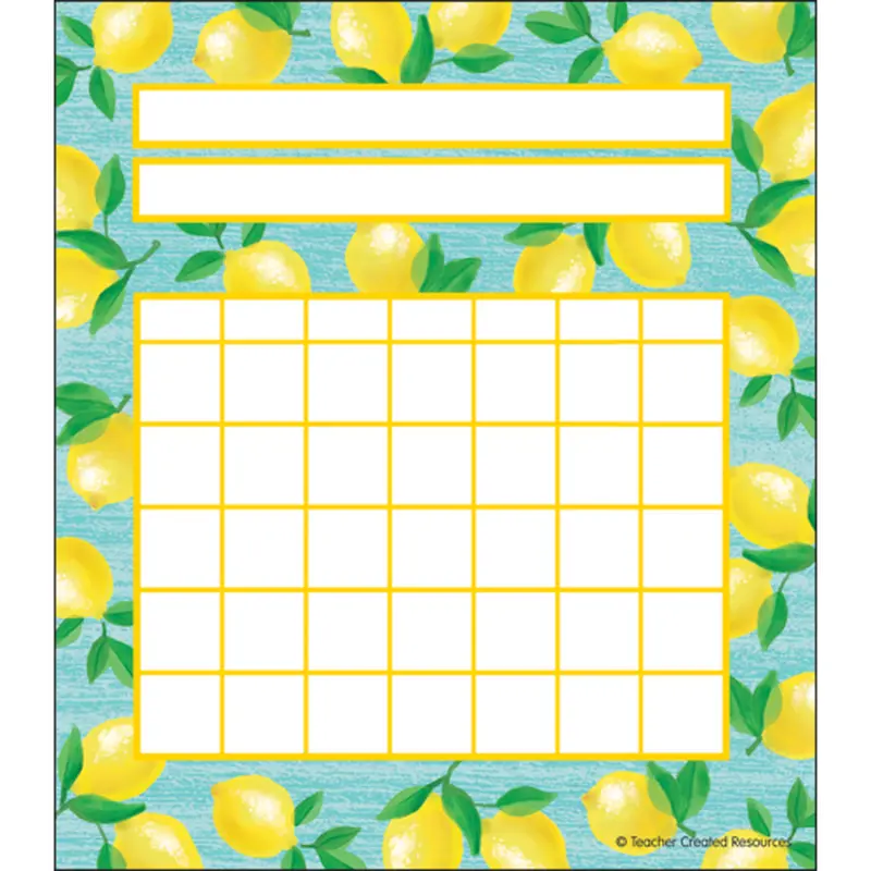 Teacher Created Lemon Zest Incentive Charts (TCR 8486)