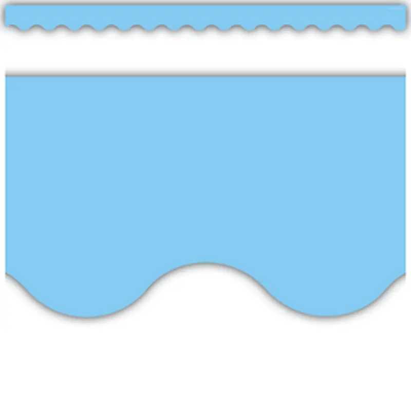 Teacher Created Light Blue Scalloped Border Trim (TCR8776)