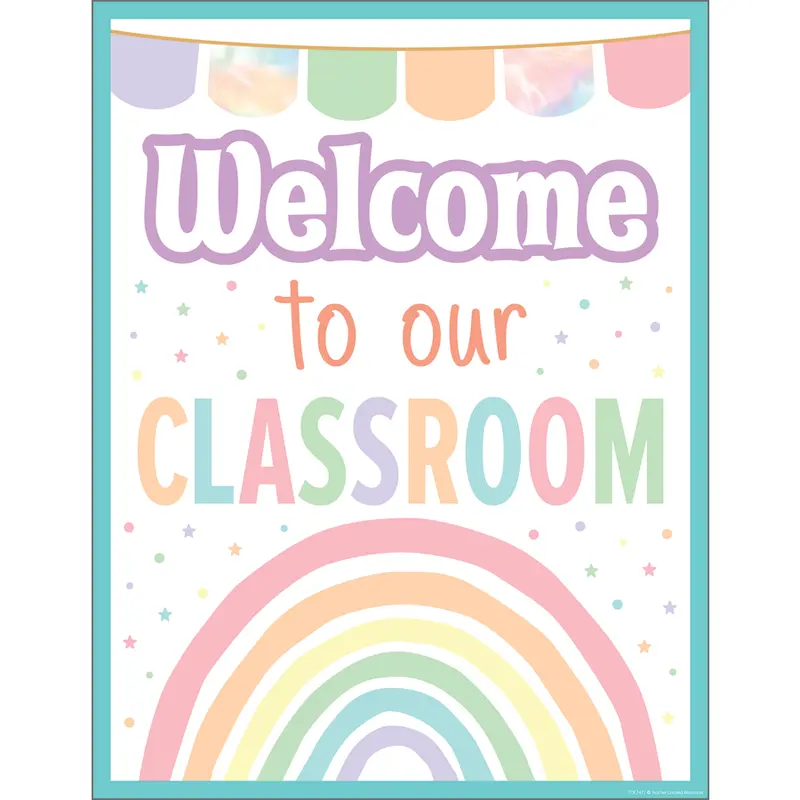 Teacher Created Pastel Pop Welcome To Our Classroom Chart (TCR 7472)