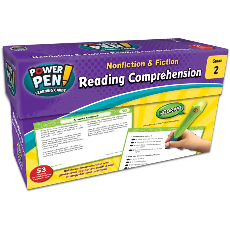 Teacher Created Power Pen Learning Cards READING COMPREHENSION GRADE 2 (6184)
