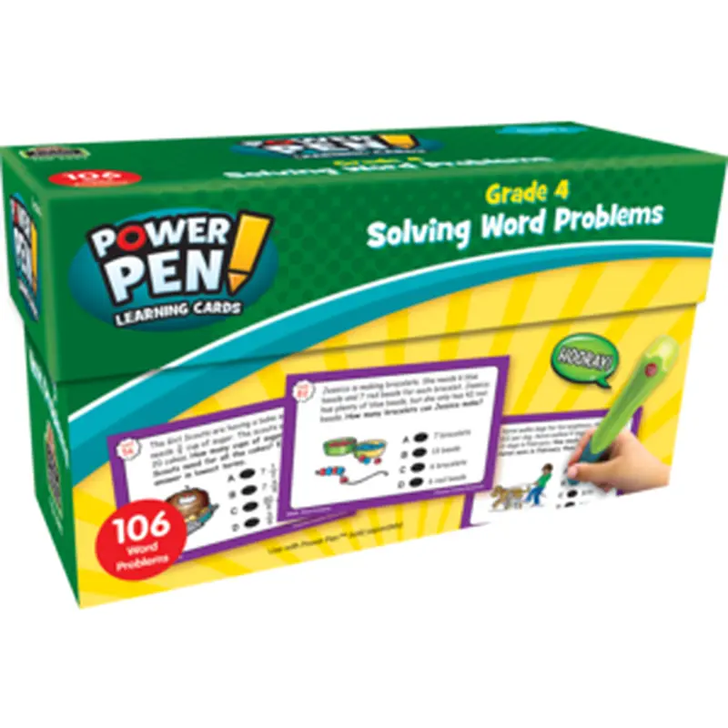 Teacher Created Power Pen Learning Cards, Solving Word Problems Gr 4 (TCR 6999)