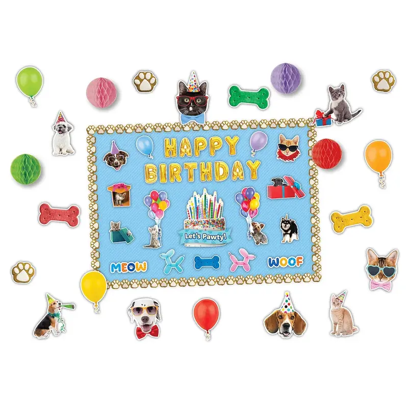 Teacher Created Resources Cats and Dogs Happy Birthday Create & Decorate Quick Kit (TCR 9469)