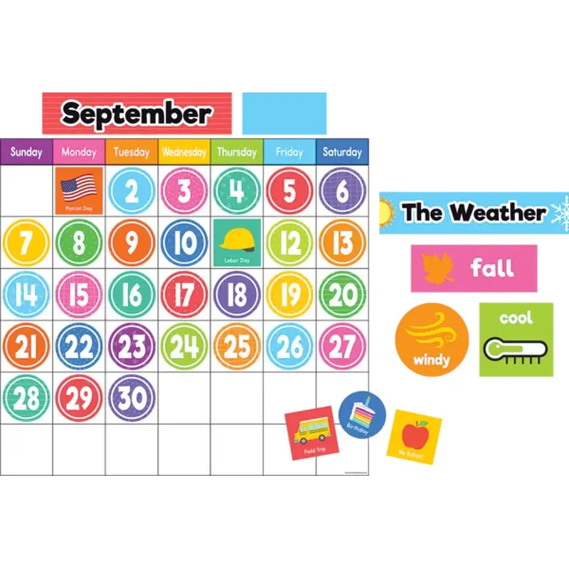 Teacher Created Resources Colorful Magnetic Calendar Set (TCR 77067)