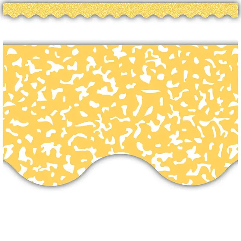 Teacher Created Resources Composition Yellow Scalloped Border Trim (TCR 9315)