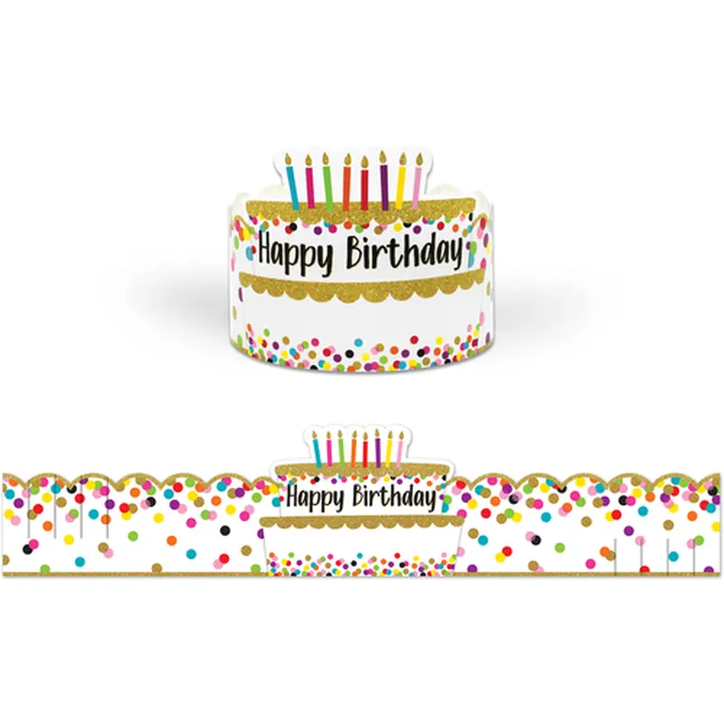 Teacher Created Resources Confetti Happy Birthday Crowns (TCR 1210)