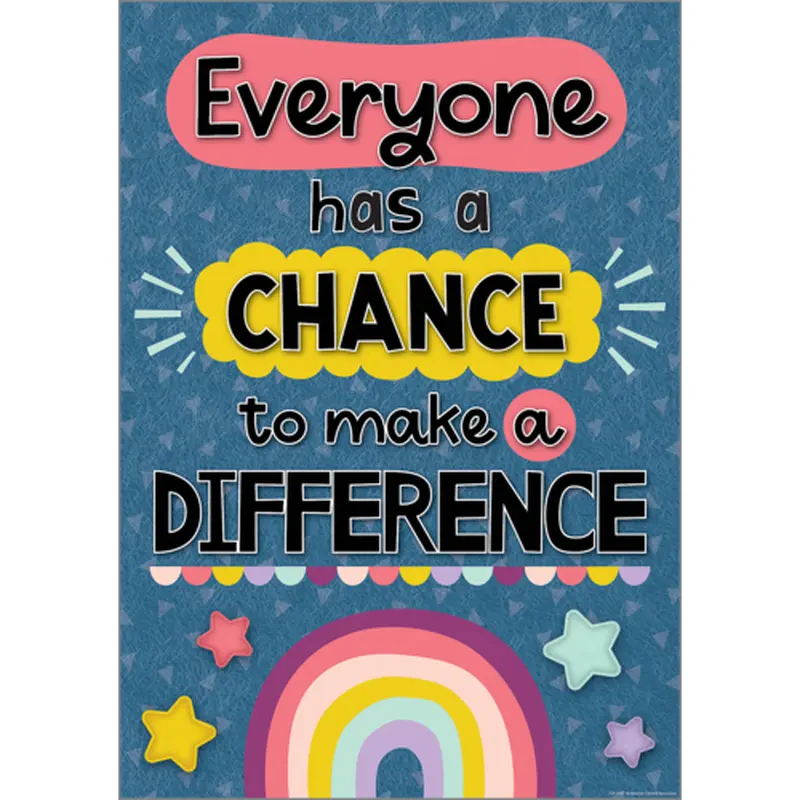 Teacher Created Resources Everyone Has a Chance to Make a Difference Positive Poster (TCR 7447)