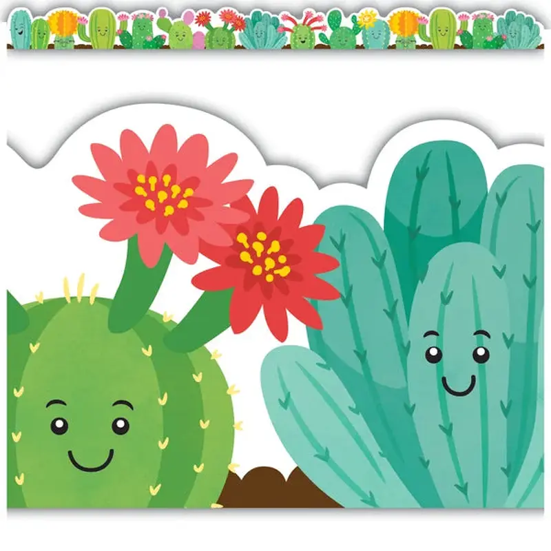 Teacher Created Resources Happy Cactus Crew Die-Cut Border Trim (TCR 6954)