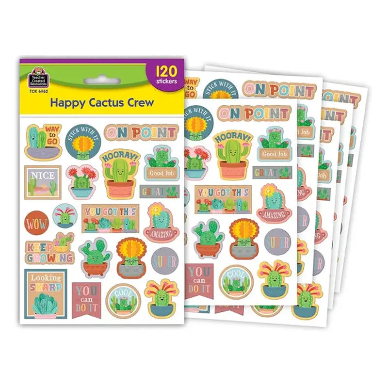 Teacher Created Resources Happy Cactus Crew Stickers (TCR 6962)