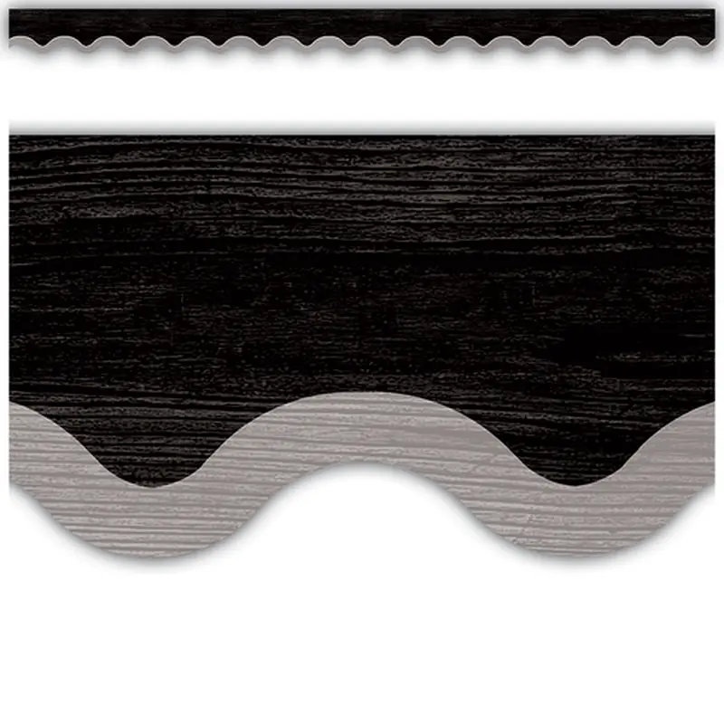 Teacher Created Resources Modern Farmhouse Black with Gray Scalloped Border Trim (TCR8516)