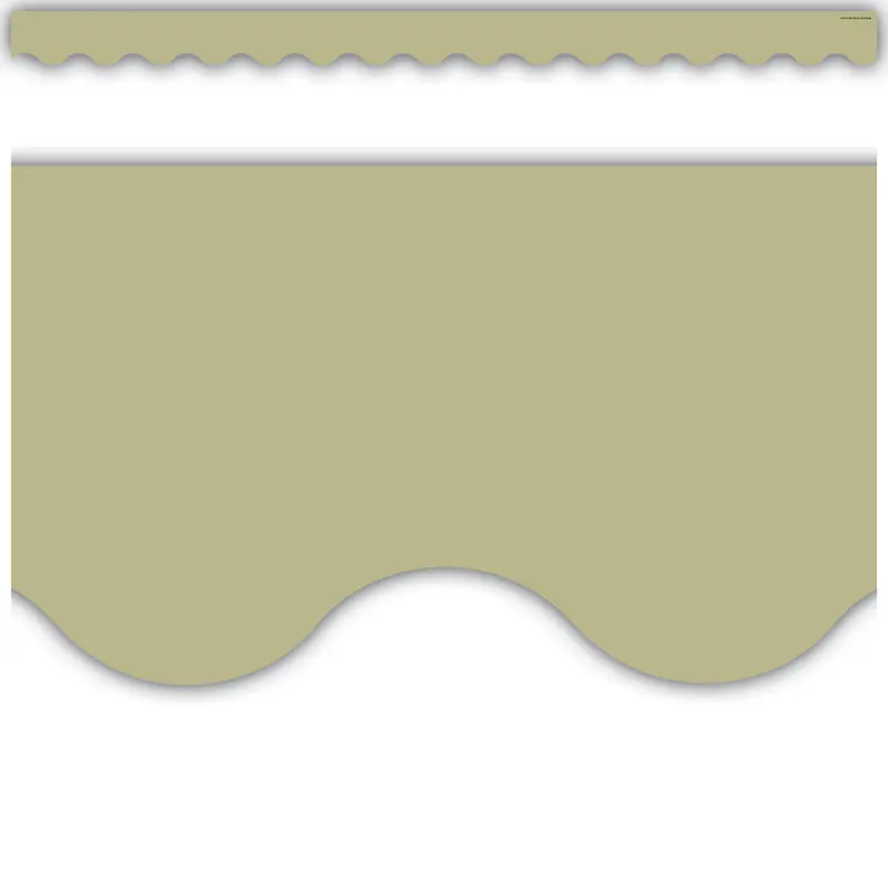 Teacher Created Resources Olive Green Scalloped Border Trim (TCR 7216)