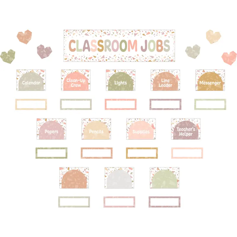 Teacher Created Resources Terrazzo Tones Classroom Jobs Mini Bulletin Board (TCR 7209)