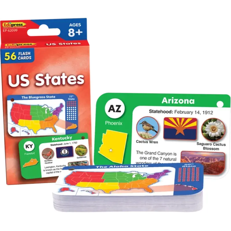 Teacher Created Resources US States Flash Cards (TCR 62099)
