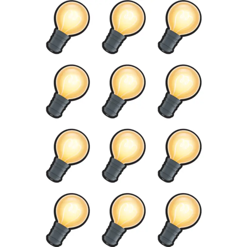 Teacher Created Resources White Light Bulbs Mini Accents, 36 Pack (TCR8597)