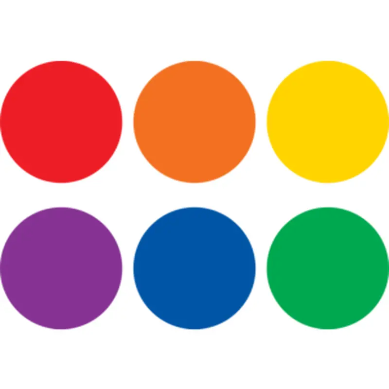 Teacher Created Spot On Carpet Markers Colorful Circles - 4", 12 Count (TCR 77048)