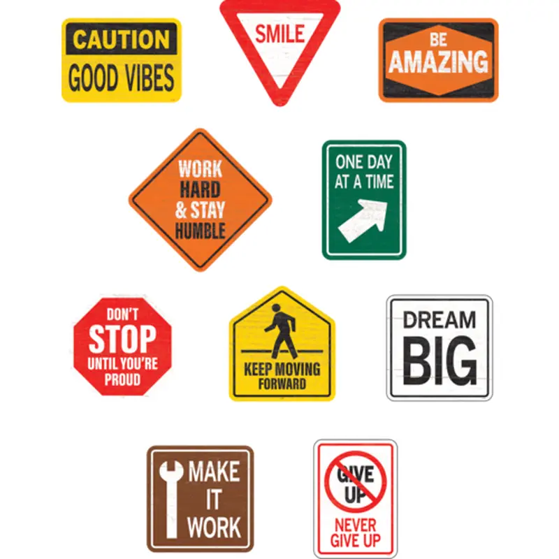 Teacher Created Under Construction Positive Sayings Accents, 6", 30 pieces (8742)