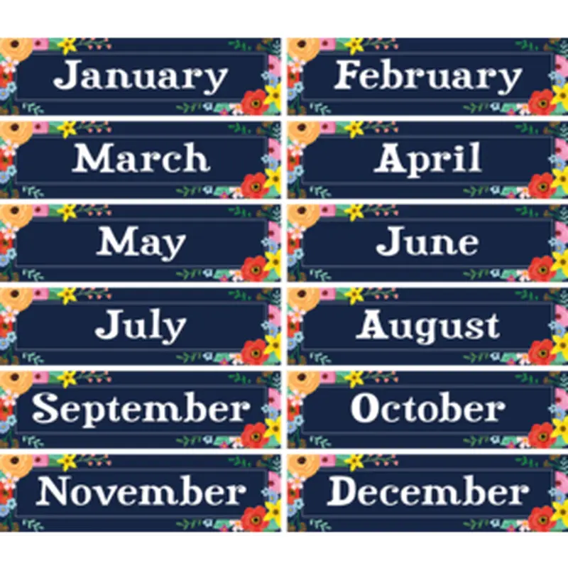 Teacher Created Wildflowers Monthly Headliners (TCR 6597)