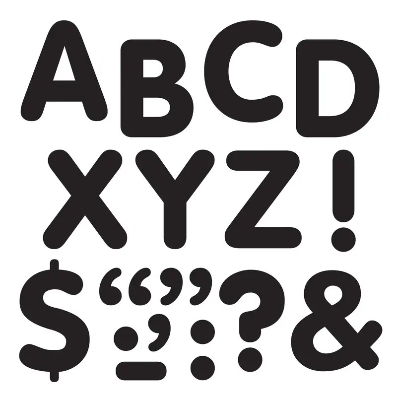Trend Black 2-Inch Letters & Marks STICK-EZE Stick-On Letters (T1791)