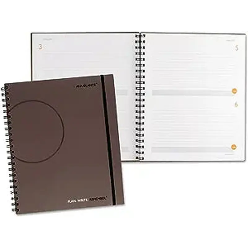 AT-A-GLANCE Plan. Write. Remember. Two Days Per Page Planning Notebook, Undated, 6" x 9", Black