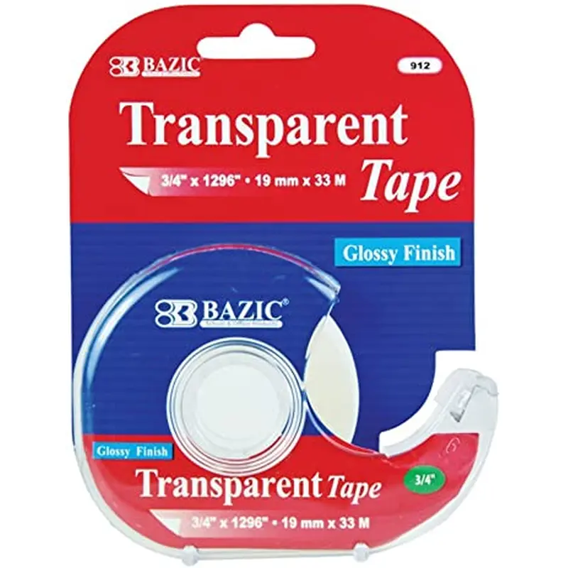 BAZIC 3/4" X 1296" TRANSPARENT TAPE W/DISPENSER