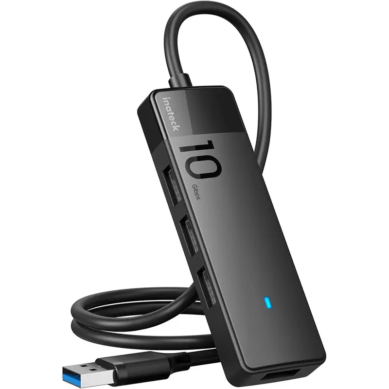 Inateck USB Hub with 4 USB A Ports, USB 3.2 Gen 2 Speed, 1.6 ft Cable,HB2025A