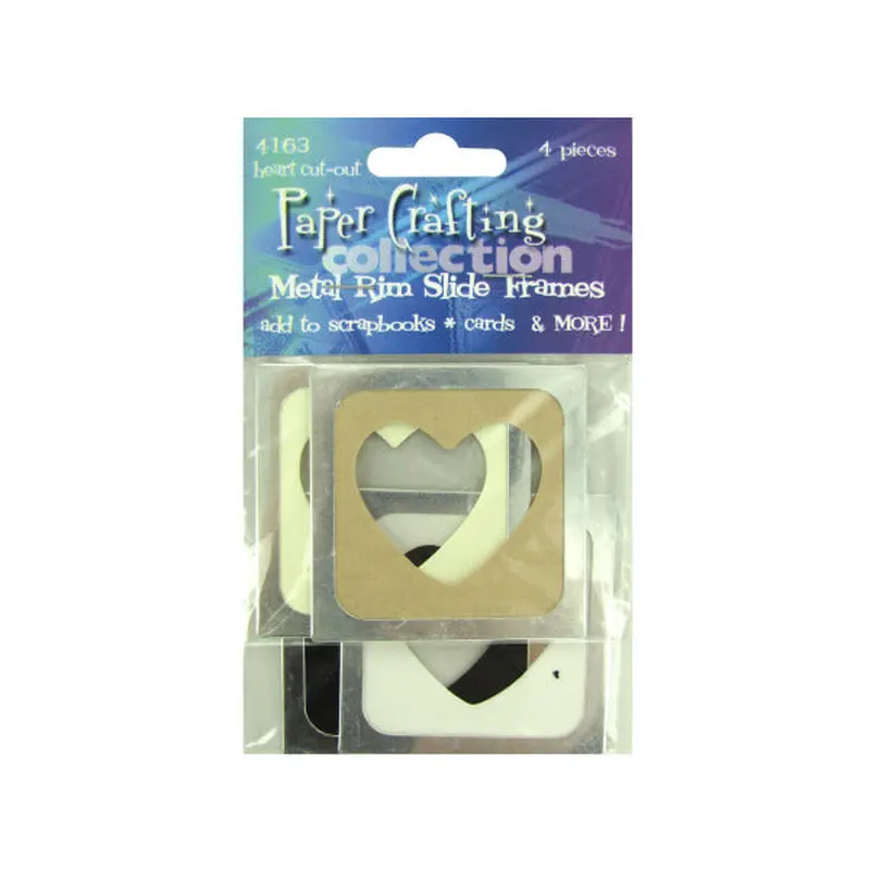 METAL RIM HEART CUT-OUT SLIDE FRAMES