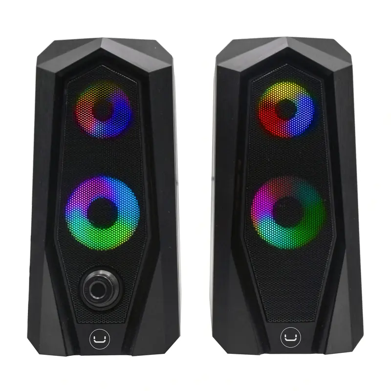 Unno Tekno Desktop Speakers BRV30 Gaming USB 2.0 - Black LED