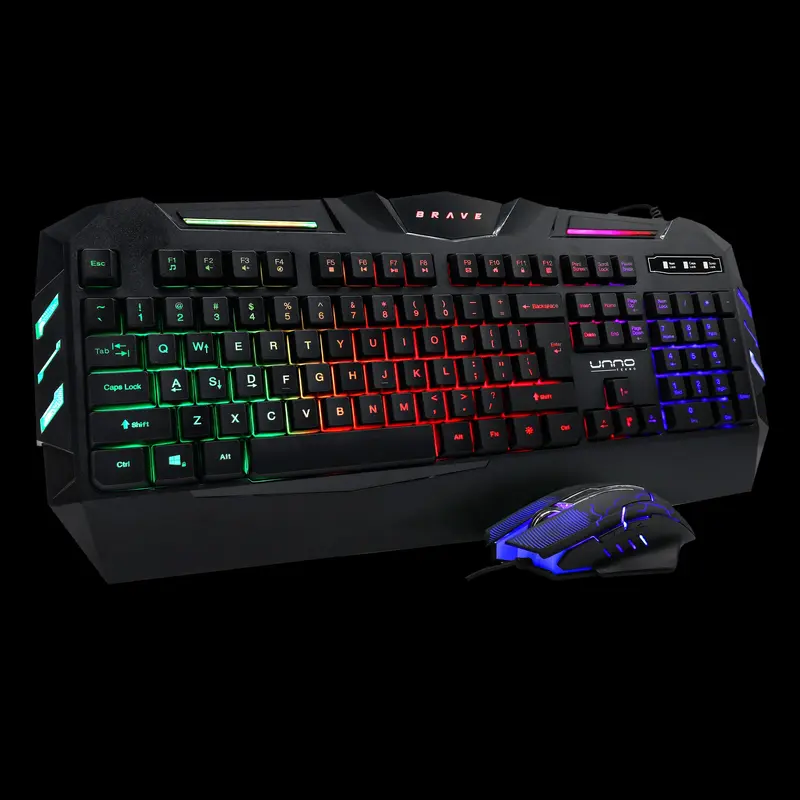 Unno Tekno Keyboard & Mouse Gaming Combo Brave BRV82 USB English