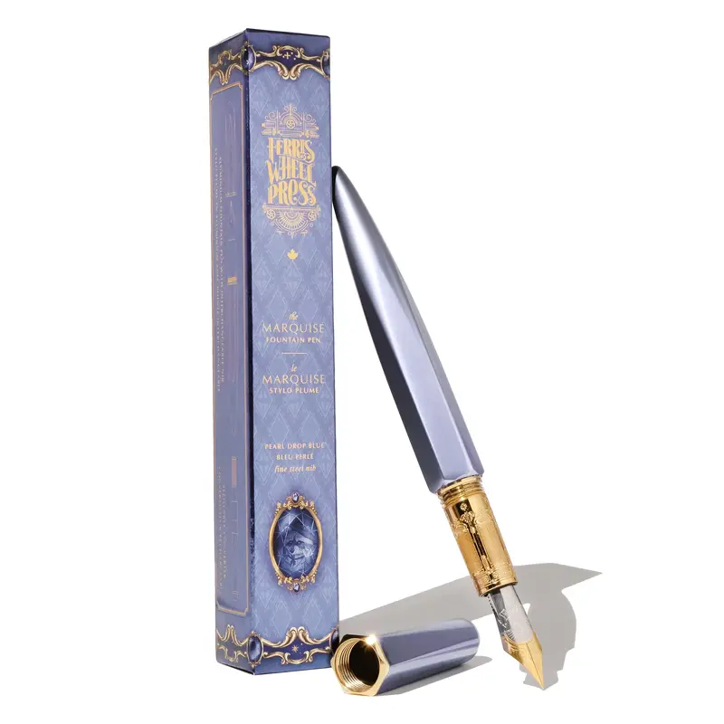 Ferris Wheel Press The Marquise Fountain Pen - Pearl Drop BlueFine