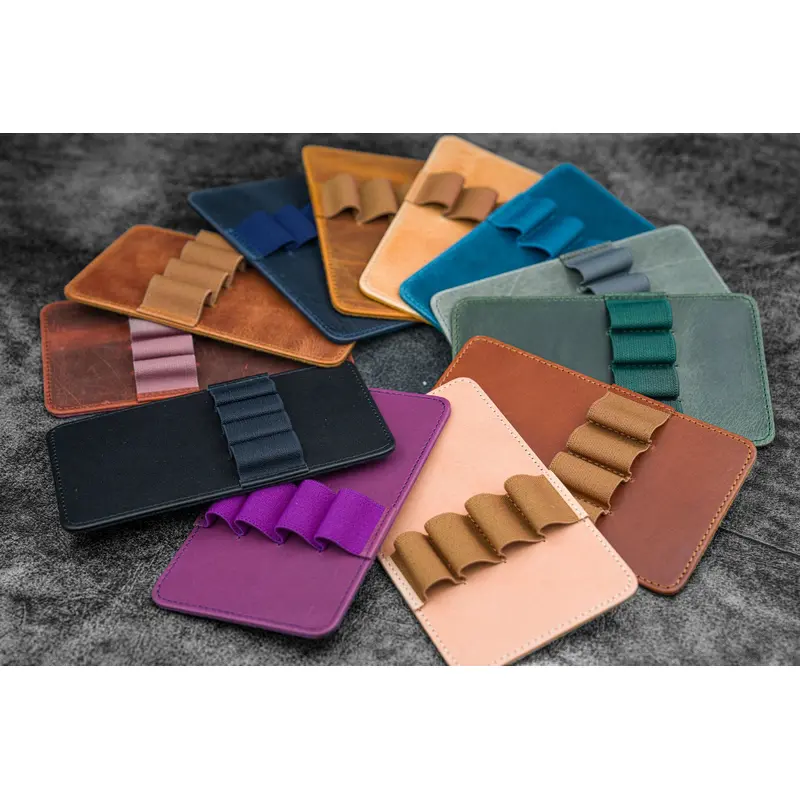 Galen Leather 4 Slot Replacement Pen Holder - Purple