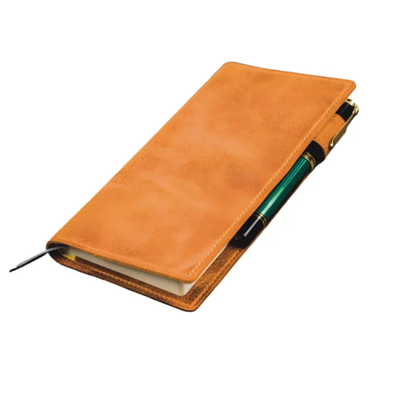 Galen Leather Slim Hobonichi Planner Cover - Crazy Horse Honey Ochre