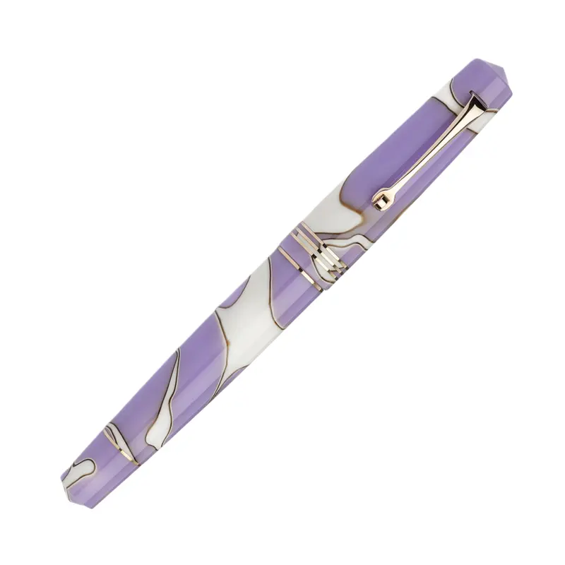 Leonardo Momento Zero Fountain Pen - Nuvola Lilac - Rose Gold Trim (Numbered Edition)Extra Fine