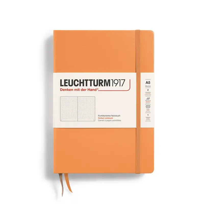 Leuchtturm1917 A5 Medium Hardcover Dotted Notebook - Apricot